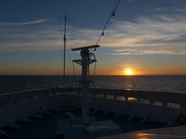 letzter Abend auf dem Schiff